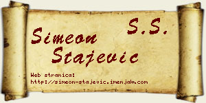 Simeon Stajević vizit kartica